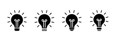 Lamp icon vector. Light bulb sign and symbol. idea symbol.のイラスト素材