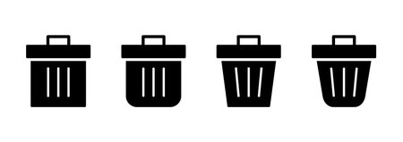 Trash icon vector. trash can icon. delete sign and symbol.のイラスト素材