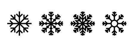 Snow icon vector. snowflake sign and symbolのイラスト素材