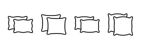 Pillow icon vector. Pillow sign and symbol. Comfortable fluffy pillowのイラスト素材