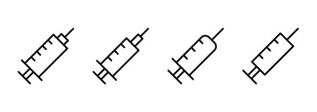 Syringe icon vector. injection sign and symbol.vaccine iconのイラスト素材