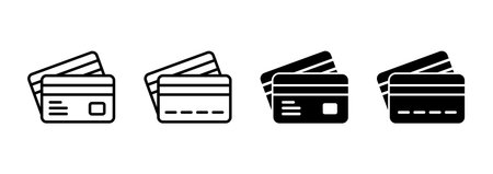 Credit card icon vector. Credit card payment sign and symbolのイラスト素材