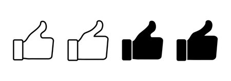 Like icon vector. Thumbs up sign and symbol. Hand likeのイラスト素材