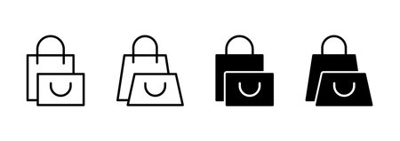 Shopping bag icon vector. shopping sign and symbolのイラスト素材