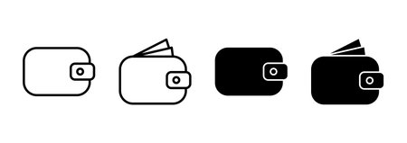 Wallet icon vector. wallet sign and symbolのイラスト素材