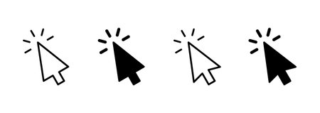 Click icon vector. pointer arrow sign and symbol. cursor iconのイラスト素材