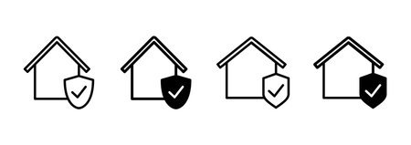 home insurance icon vector. home protection sign and symbolのイラスト素材