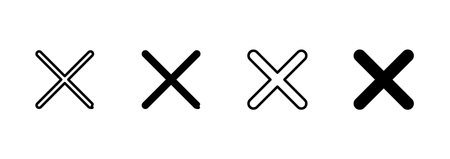 Close icon vector. Delete sign and symbol. cross signのイラスト素材