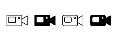 Video icon vector. video camera sign and symbol. movie sign. cinemaのイラスト素材