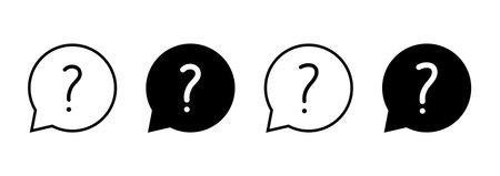 Question icon vector. question mark sign and symbolのイラスト素材