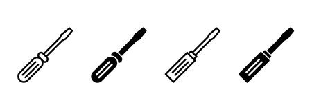 Screwdriver icon vector.tools sign and symbolのイラスト素材
