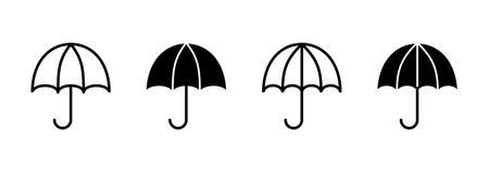 Umbrella icon vector. umbrella sign and symbolのイラスト素材