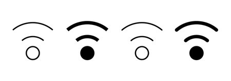 Wifi icon vector. signal sign and symbol. Wireless  iconのイラスト素材
