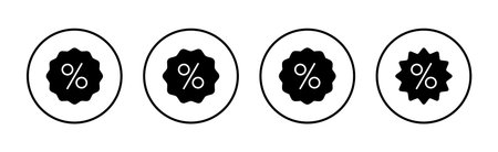 Discount icon vector. Discount tag sign and symbolのイラスト素材