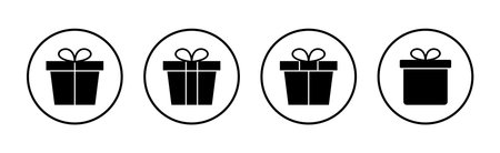 Gift icon vector. gift sign and symbol. birthday giftのイラスト素材
