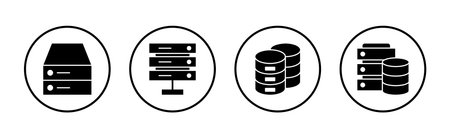 Database icon vector. database sign and symbolのイラスト素材