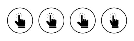 Hand cursor icon vector. cursor sign and symbol. hand cursor icon clik