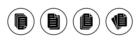 Document icon vector. Paper sign and symbol. File Iconのイラスト素材