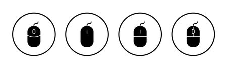Mouse icon vector. click sign and symbol. pointer icon vector.のイラスト素材