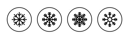 Snow icon vector. snowflake sign and symbolのイラスト素材