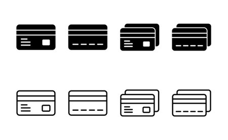 Credit card icon vector. Credit card payment sign and symbolのイラスト素材