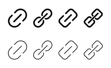 Link icon vector. Hyperlink chain sign and symbolのイラスト素材