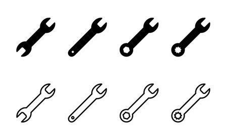 Wrench icon vector. repair icon. tools sign and symbolのイラスト素材
