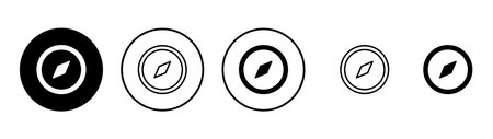 Compass icon vector. arrow compass icon sign and symbol