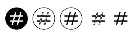 Hashtag icon vector. hashtag sign and symbol