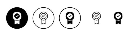 Approved icon vector. Certified Medal Iconのイラスト素材