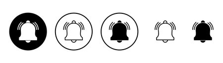 Bell icon vector. Notification sign and symbol for web site design