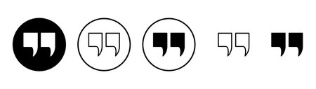 Quote icon vector. Quotation mark sign and symbolのイラスト素材