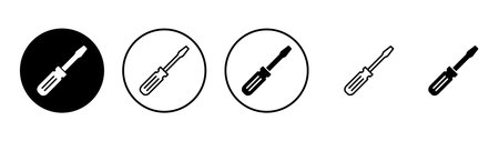 Screwdriver icon vector.tools sign and symbolのイラスト素材