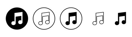 Music icon vector. note music sign and symbolのイラスト素材
