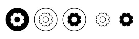 Setting icon vector. Cog sign and symbol. Gear Signのイラスト素材