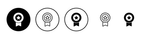 Badge icon vector. Awards icon vector. Achieve sign and symbols. Stampのイラスト素材