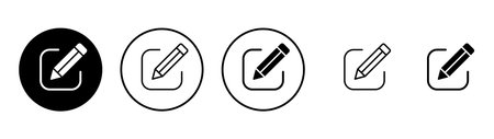 Edit icon vector. edit document sign and symbol. edit text icon. pencil. sign upのイラスト素材
