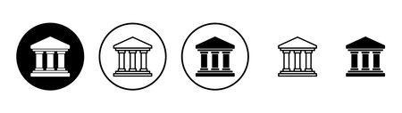 Bank icon vector. Bank sign and symbol, museum, universityのイラスト素材