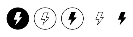 Lightning icon vector. electric sign and symbol. power icon. energy signのイラスト素材
