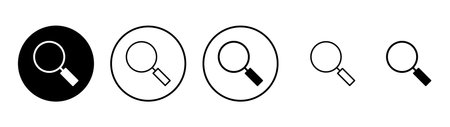 Search icon vector. search magnifying glass sign and symbolのイラスト素材
