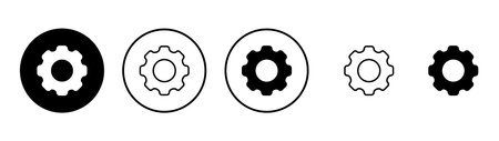 Setting icon vector. Cog sign and symbol. Gear Signのイラスト素材