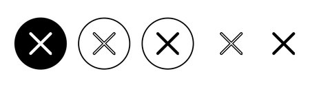 Close icon vector. Delete sign and symbol. cross sign
