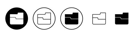 Folder icon vector. folder sign and symbolのイラスト素材