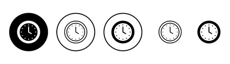 Clock icon vector. Time sign and symbol. watch iconのイラスト素材