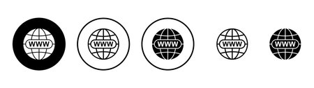 Web icon vector. go to web sign and symbol. web click icon. Global search iconのイラスト素材