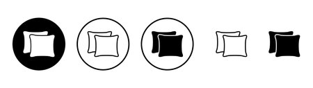 Pillow icon vector. Pillow sign and symbol. Comfortable fluffy pillowのイラスト素材