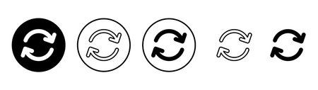 Refresh icon vector. Reload sign and symbol. Update icon.
