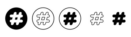 Hashtag icon vector. hashtag sign and symbol