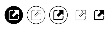 External link icon vector. link sign and symbol. hyperlink symbolのイラスト素材