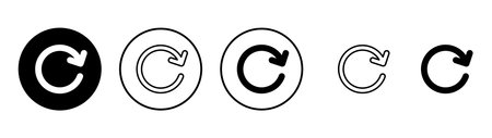 Refresh icon vector. Reload sign and symbol. Update icon.